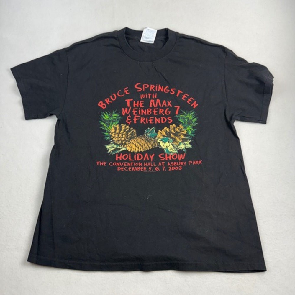 Bruce Springsteen Max Weinberg 7 Holiday Show 2003 Asbury Park T-Shirt Mens L